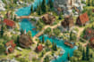 create event, tourist, and fantasy map illustration