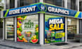 design professional storefront, window graphics, shop signage
