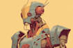 amazing character mecha robot illustration