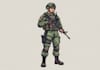 draw 2d game art military character design
