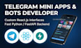 develop custom telegram web app and telegram bot