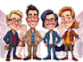 draw artistic cartoon caricatures
