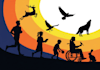 create animal and any object into silhouette vector
