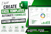 create excel templates, automate formulas and custom dashboards