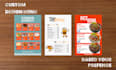 design a custom food menu following your reference