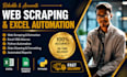 do python web scraping, excel automation and data cleaning