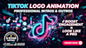 make vertical 2d tiktok logo animation and intro