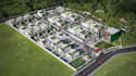 render site masterplan, 3d residential housing scheme design, streetscape visual