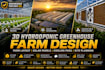 design 3d greenhouse farm, hydroponics, solar panel layout project