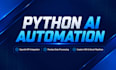 build a python automation script using openai API  and pandas
