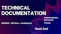write a professional readme and technical documentation for your github project