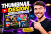 design high CTR motivational youtube thumbnails
