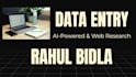 do ai powered data entry and web research