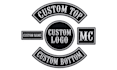 do custom embroidered biker patch set, personalized motorcycle club back patch