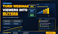 write a high converting webinar script, presentation script, slides and funnel