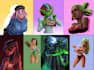 create rendered art for characters, stories, and scenes