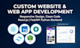 develop custom web application, responsive website design using react