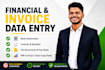 do bank statement data entry and pdf to excel