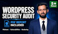 perform wordpress security audit, vulnerability assessment and PDF report