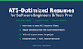 write an ats optimized software engineer resume and linkedin profile