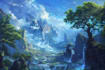 design stunning fantasy landscape