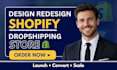 build shopify website, shopify store, shopify dropshipping storedesign and setup