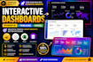 build interactive dashboards and reports in power bi, excel and tableau