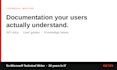 write clear technical documentation, API docs and user guides