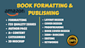 do book formatting, kindle ebook formatting for amazon KDP, paperback formatting
