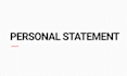 improve personal statement, proposal