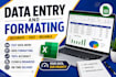 clean, format, merge, split excel data