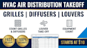 do hvac air distribution takeoff and count grilles registers diffusers