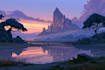 fantasy concept landscape illustrations