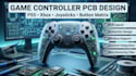 design ps5 xbox game controller pcb with joystick and button matrix