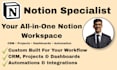 build expert notion template, notion dashboard, ai integration