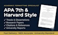 format thesis or reports in apa 7th edition or harvard style
