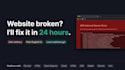 fix your broken website or web app bug within 24 hours