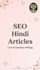 write SEO hindi blog article and website content