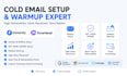 setup cold email campaign, warmup, with inbox placement