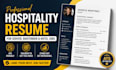 write an ats optimized hospitality resume and cover letter