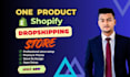design shopify one products store for you