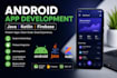 develop a modern android app with java, kotlin and firebase