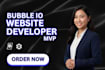 build bubble io website, bubble app, bubble mvp, saas web app with bubble