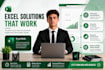 build custom excel spreadsheets and dashboards