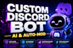 develop custom discord bot with advanced ai for your server