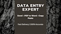 do fast and accurate data entry and typing work