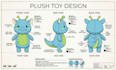 3d model plush ref sheet teck pack, custom plushie mascot concept art oc design