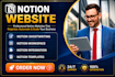 build a custom notion website, dashboard, template