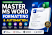 format, design, and automate microsoft word documents