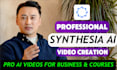 create premium synthesia ai explainer videos and courses